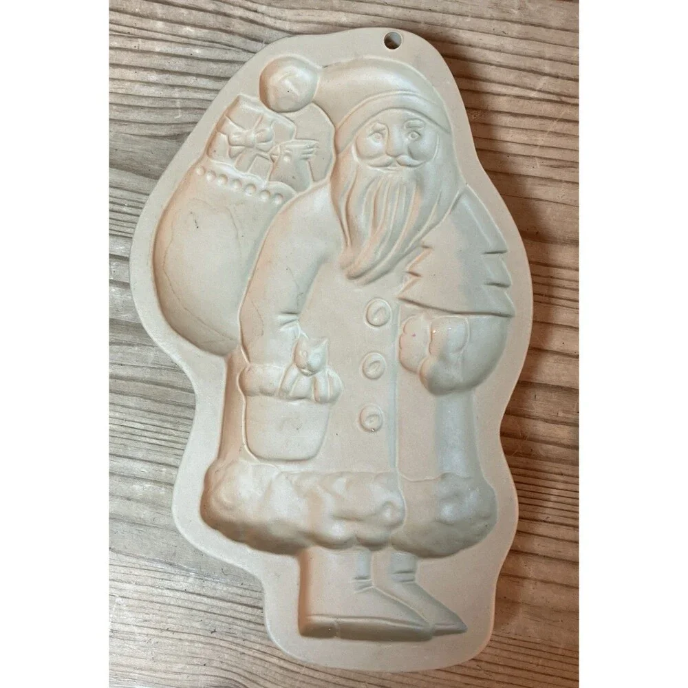 3 VTG 80’s Brown Bag Cookie Art Cookie Molds Press -Clown -bunny Rabbit -Santa